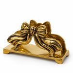 Bronz Kurdele Detaylı Peçetelik 7 x 13 cm