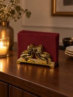 Bronz Kurdele Detaylı Peçetelik 7 x 13 cm - Görsel 4