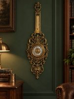 Bronz Duvar Saati 83 x 24 cm - Görsel 4