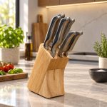 7 Parça Bambu Standlı Bıçak Seti - Görsel 2