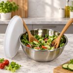 Schüssel Kapaklı Çelik Karıştırma Kabı 24 cm