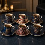 Easy Life Peacock 6'lı Porselen Kahve Fincan Seti 100 ml - Görsel 2