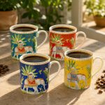 Marajah 4'lü Fine China Porselen Kulplu Kupa Seti 300 ml - Görsel 2