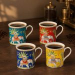 Marajah 4'lü Fine China Porselen Kulplu Kupa Seti 300 ml - Görsel 4