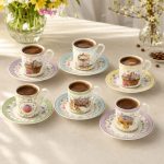 Easy Life Spring Bloom 6'lı Porselen Kahve Fincan Seti - 100 ml
