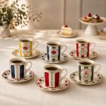 Easy Life Flowery 6'lı Porselen Kahve Fincan Seti 100 ml - Görsel 3