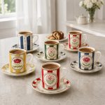 Easy Life Flowery 6'lı Porselen Kahve Fincan Seti 100 ml - Görsel 7