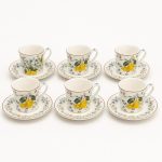 Easy Life Fleurs Et Citrons 6'lı Porselen Kahve Fincan Seti 100 ml - Görsel 3