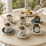 Easy Life Botanic Chic 6'lı Porselen Kahve Fincan Seti 100 ml