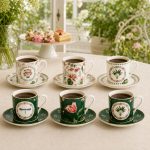 Easy Life Botanic Chic 6'lı Porselen Kahve Fincan Seti 100 ml - Görsel 5