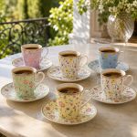 Easy Life Meadow Flowers 6'lı Porselen Kahve Fincan Seti - 100 ml