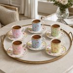 Easy Life Meadow Flowers 6'lı Porselen Kahve Fincan Seti - 100 ml - Görsel 2