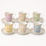 Easy Life Meadow Flowers 6'lı Porselen Kahve Fincan Seti - 100 ml - Görsel 4
