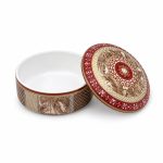 Porselen Kapaklı Kutu 10 x 5,5 cm - Görsel 4