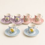 Easy Life Royal Blossom 6'lı Porselen Kahve Fincan Seti 100 ml - Görsel 3