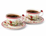 Easy Life Jardin Des Fraises 2'li Porselen Kahve Fincan Seti 120 ml - Görsel 2