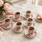 Easy Life Chant Des Roses 6'lı Porselen Kahve Fincan Seti 100 ml