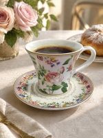 Easy Life Chant Des Roses Porselen Fincan ve Tabak Seti 200 ml - Görsel 2