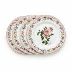 Chant Des Roses 4'lü Porselen Pasta Tabağı 19 cm