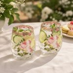 Chant Des Roses 2'li Cam Bardak Seti 500 ml - Görsel 2