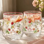 Jardin Des Fraises 2'li Cam Bardak Seti 500 ml