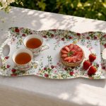 Jardin Des Fraises Melamin Kulplu Tepsi 42 x 20 cm