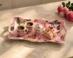 Chant Des Roses Melamin Kulplu Tepsi 42 x 20 cm