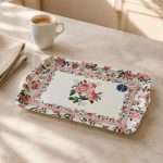 Chant Des Roses Melamin Kulplu Tepsi 53 x 38 cm