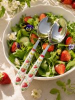 Jardin Des Fraises 2'li Porselen Saplı Salata Servis Takımı