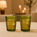 2'li Akrilik Bardak Seti 370 ml - Yeşil - Görsel 2