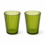 2'li Akrilik Bardak Seti 370 ml - Yeşil - Görsel 4