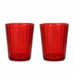 2'li Akrilik Bardak Seti 370 ml - Kırmızı - Görsel 5