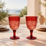 2'li Akrilik Kadeh Seti 460 ml - Kırmızı - Görsel 5