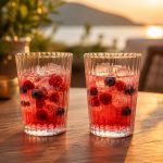 2'li Akrilik Bardak Seti 370 ml - Şeffaf Gold - Görsel 4