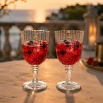 2'li Akrilik Kadeh Seti 460 ml - Şeffaf Gold - Görsel 2