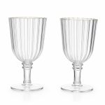 2'li Akrilik Kadeh Seti 460 ml - Şeffaf Gold - Görsel 3
