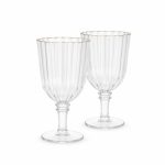 2'li Akrilik Kadeh Seti 460 ml - Şeffaf Gold - Görsel 4