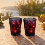 2'li Akrilik Bardak Seti 370 ml - Mavi