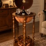Vintage Dekoratif Dünya Küresi Şaraplık 110 × 50 cm