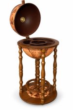 Vintage Dekoratif Dünya Küresi Şaraplık 110 × 50 cm - Görsel 2