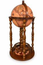 Vintage Dekoratif Dünya Küresi Şaraplık 110 × 50 cm - Görsel 3