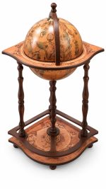 Vintage Dekoratif Dünya Küresi 110 x 50 cm - Görsel 4