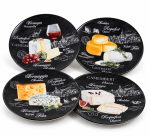 World Of Cheese 4'lü Porselen Peynir Tabağı Seti - Görsel 2