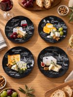 World Of Cheese 4'lü Porselen Peynir Tabağı Seti - Görsel 3