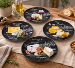 World Of Cheese 4'lü Porselen Peynir Tabağı Seti - Görsel 4
