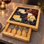 World Of Cheese Peynir Servis Tepsisi - 4 Bıçaklı - 25,5 x 25,5 cm - Görsel 4