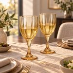 Modern Classic 2'li Cam Şarap Kadehi Seti - 320 ml - Görsel 3