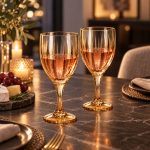 Modern Classic 2'li Cam Şarap Kadehi Seti - 320 ml - Görsel 4