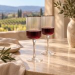 Table Accessories 2'li Cam Şarap Kadehi Seti - 300 ml - Görsel 3
