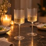 Table Accessories 2'li Cam Şarap Kadehi Seti - 300 ml - Görsel 4